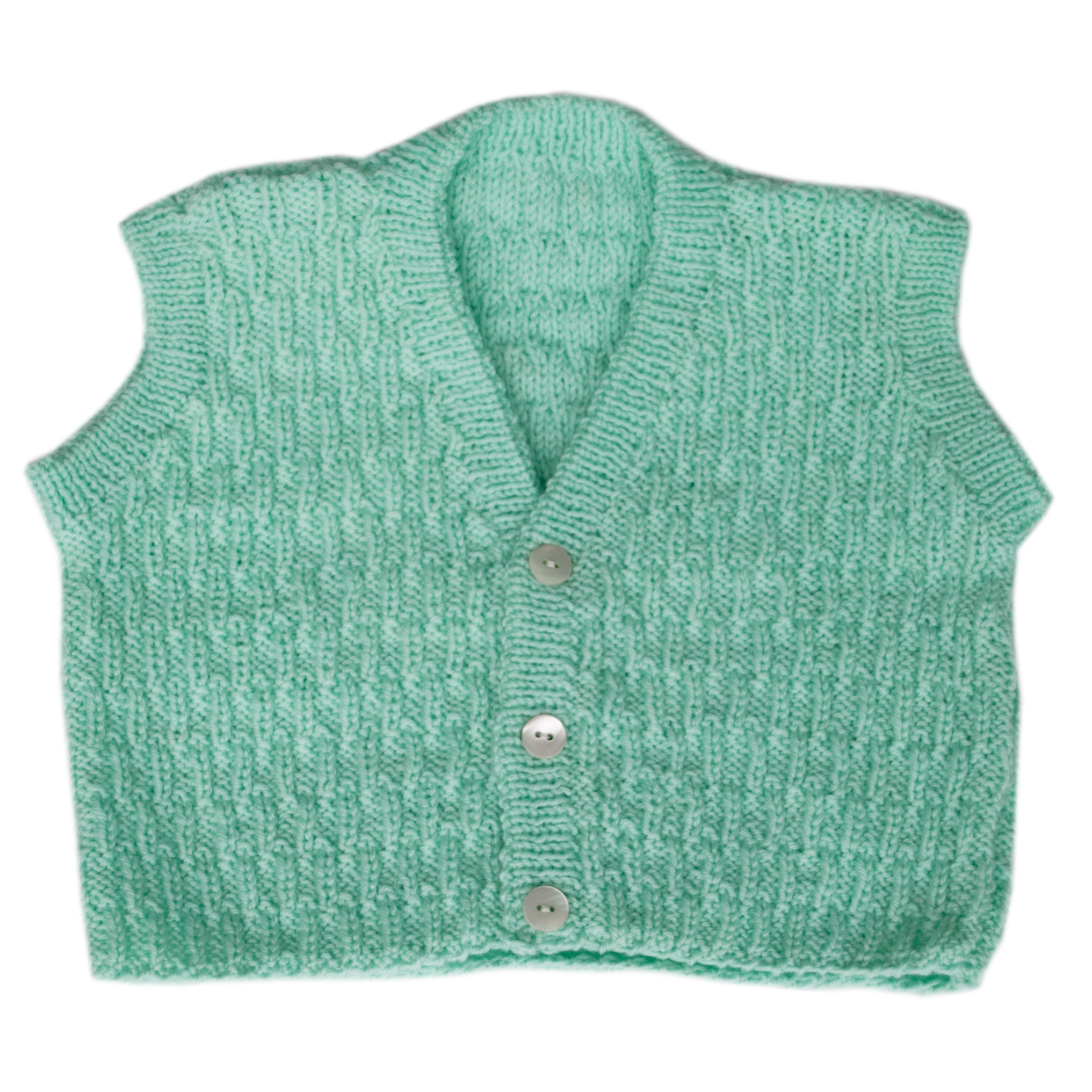 Gilet Bambino 5 Mesi Lana Fine Verde Mela Bimbi A Colori